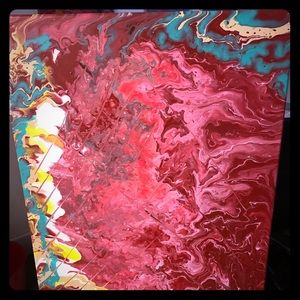 Modern wall art hand poured